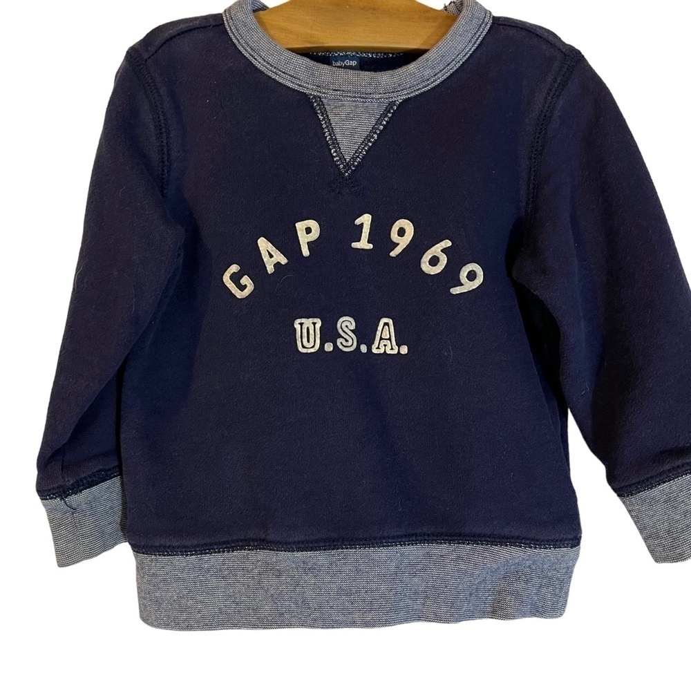 Gap Baby Navy Blue Logo Sweatshirt